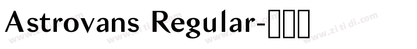 Astrovans Regular字体转换